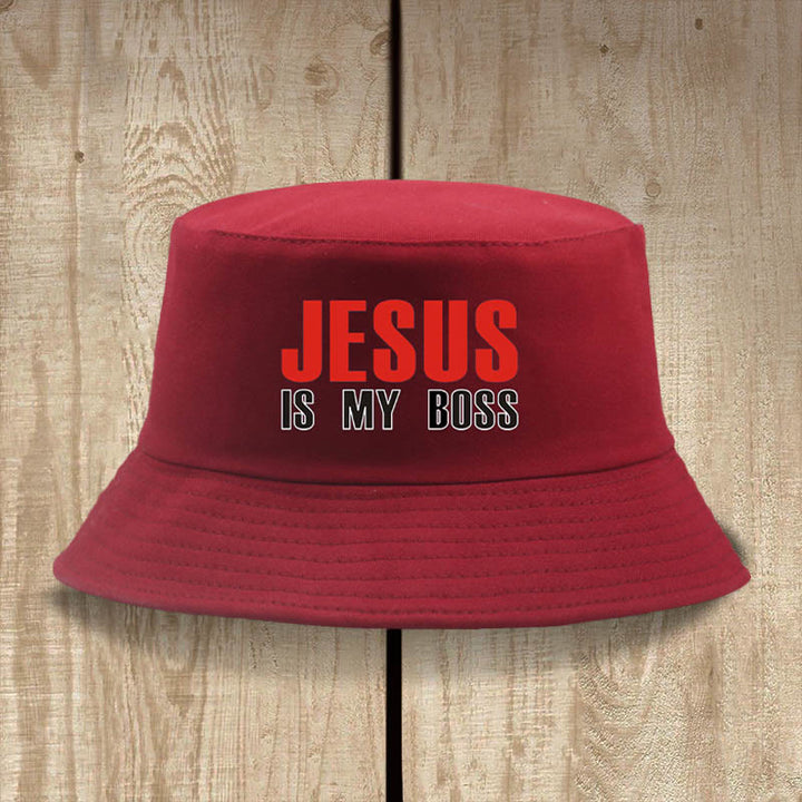 Christianartworkshop Gorra "Jesús es mi jefe": Camina con fe y confianza. - Vino - image 1