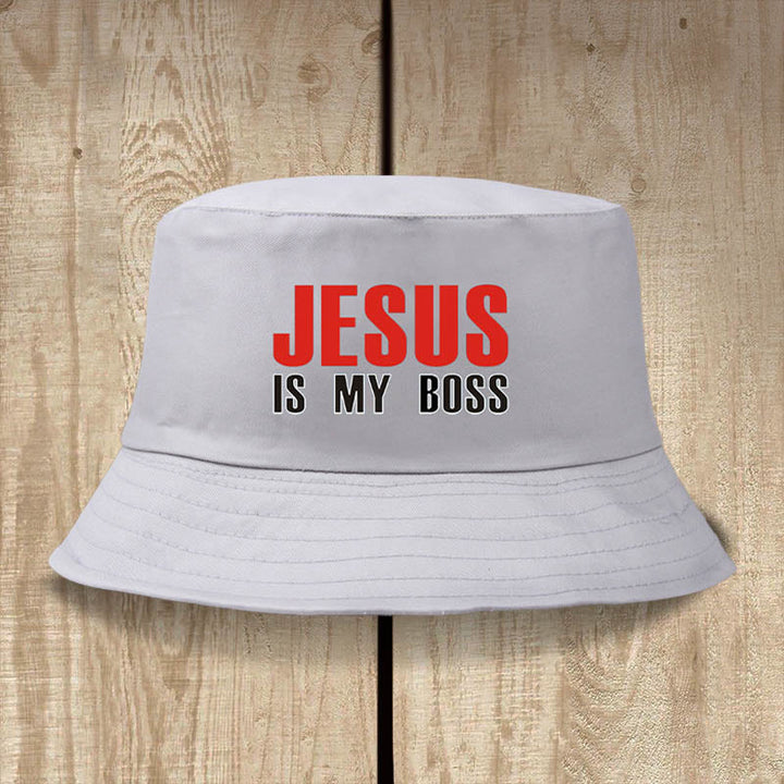 Christianartworkshop Gorra "Jesús es mi jefe": Camina con fe y confianza. - Gris - image 5