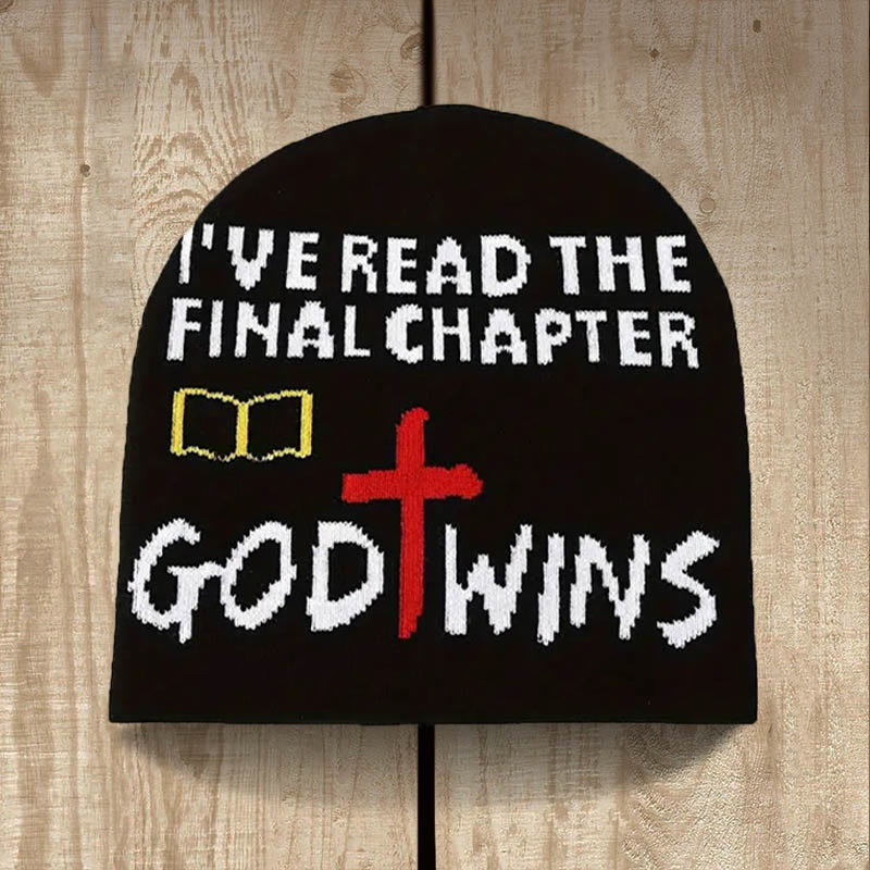 Christianartworkshop Capítulo final de Faith Beanie: Sé cómo termina, Dios gana. - Negro - image 0