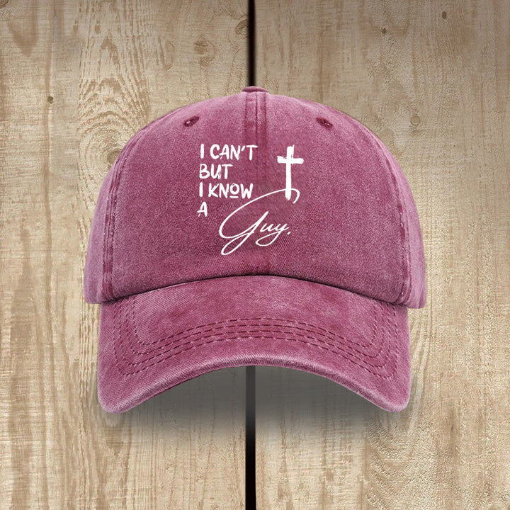 Christianartworkshop Yo no puedo Él puede Jesús Cruz Fe diaria Gorro de algodón lavado - Vino - image 14