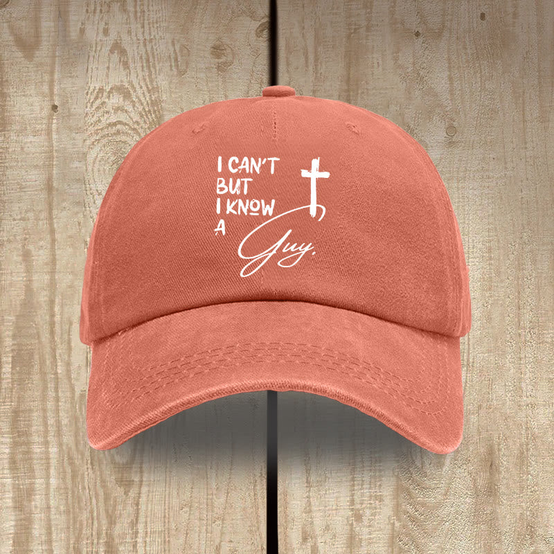 Christianartworkshop Yo no puedo Él puede Jesús Cruz Fe diaria Gorro de algodón lavado - Naranja - image 15