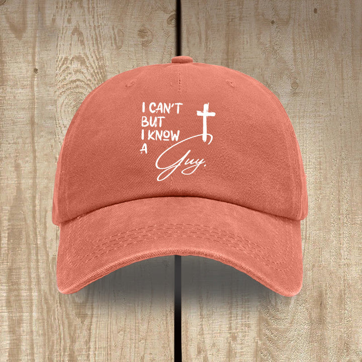 Christianartworkshop Yo no puedo Él puede Jesús Cruz Fe diaria Gorro de algodón lavado - Naranja - image 15