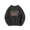 Christianartworkshop Sudadera de poliéster con forro polar y estampado de cruz bendita, inspirada en la fe. - Negro - 2XL - image 0