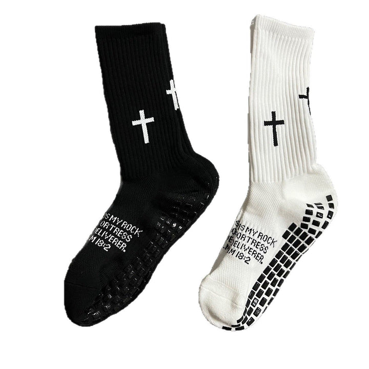 Christianartworkshop Calcetines unisex de fútbol con cita bíblica y agarre: Camina cada día bajo la guía divina. - image 8