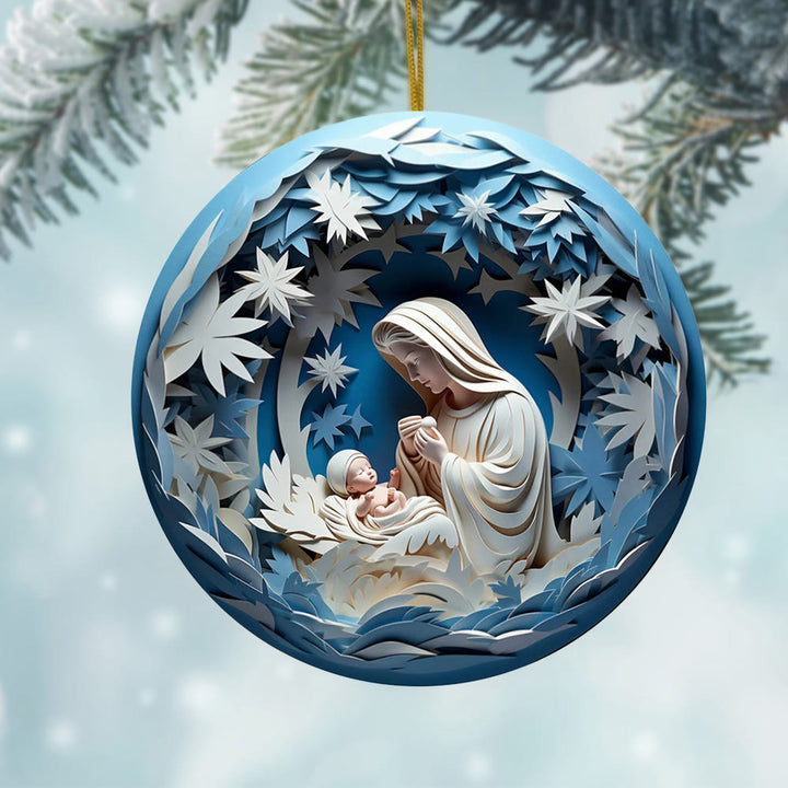 Christianartworkshop Adornos navideños colgantes de estilo escultórico para el Nacimiento B - image 2