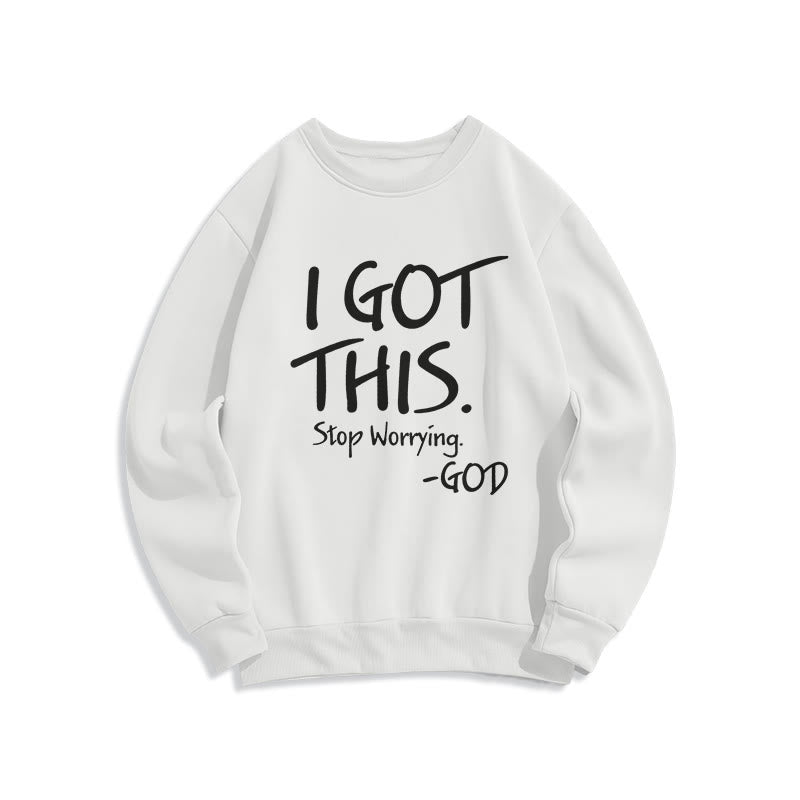 Christianartworkshop YO LO TENGO - Sudadera de poliéster forrada con polar con el mensaje inspirador de fe en Dios - Blanco - 2XL - image 6