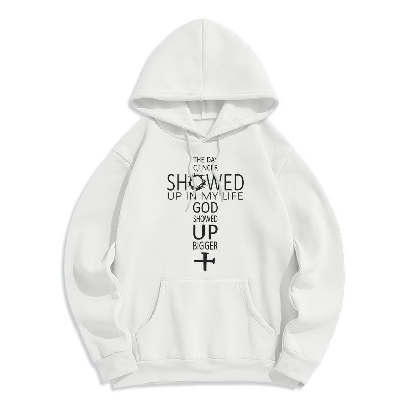 Christianartworkshop Sudadera con capucha de poliéster forrada de felpa con historia de fe e impulsada por Dios. - Blanco - 2XL - image 2