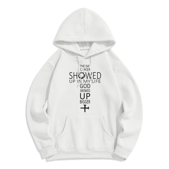 Christianartworkshop Sudadera con capucha de poliéster forrada de felpa con historia de fe e impulsada por Dios. - Blanco - 2XL - image 2