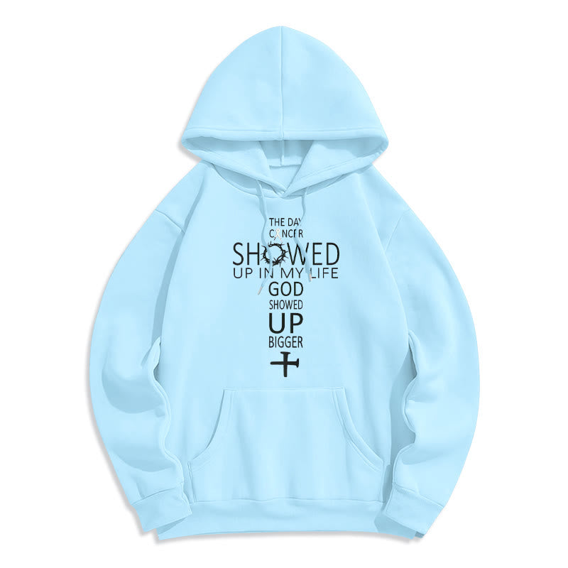 Christianartworkshop Sudadera con capucha de poliéster forrada de felpa con historia de fe e impulsada por Dios. - Azul - 2XL - image 7