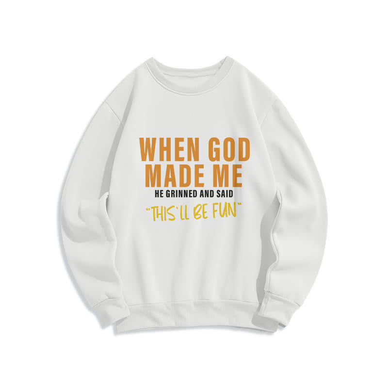 Christianartworkshop Diversión - Rellena de la historia de la creación de Dios en mí. Sudadera de poliéster con forro polar. - Blanco - 2XL - image 2