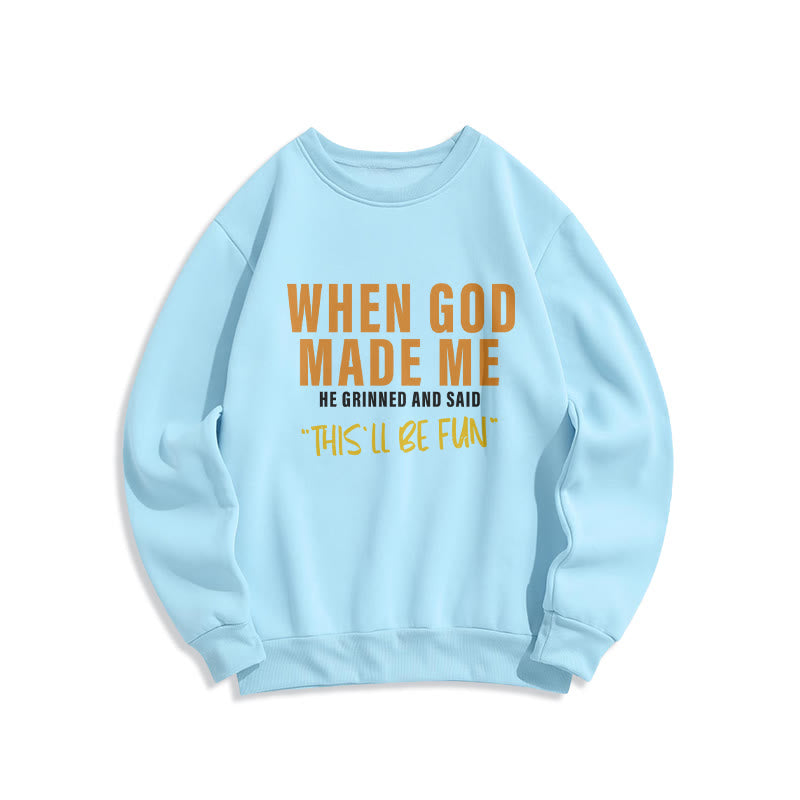 Christianartworkshop Diversión - Rellena de la historia de la creación de Dios en mí. Sudadera de poliéster con forro polar. - Azul - 2XL - image 5
