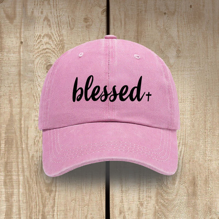 Christianartworkshop Gorro unisex de algodón lavado con efecto desgastado estilo streetwear. - Rosa - image 13