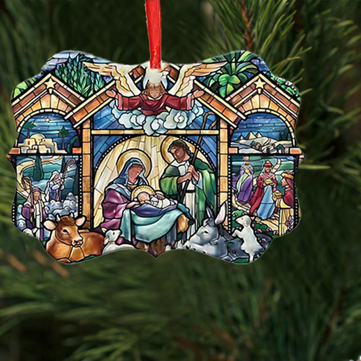Christianartworkshop Letreros acrílicos Adornos colgantes navideños de la Natividad D - image 4