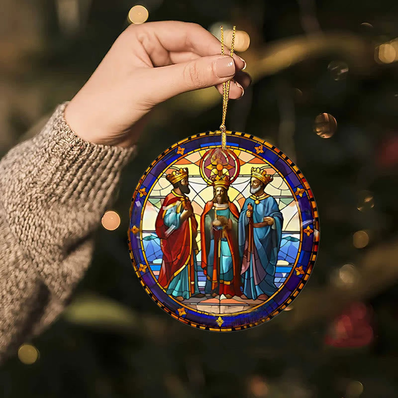 Christianartworkshop Adornos colgantes con elementos cristianos de vidrieras - image 2