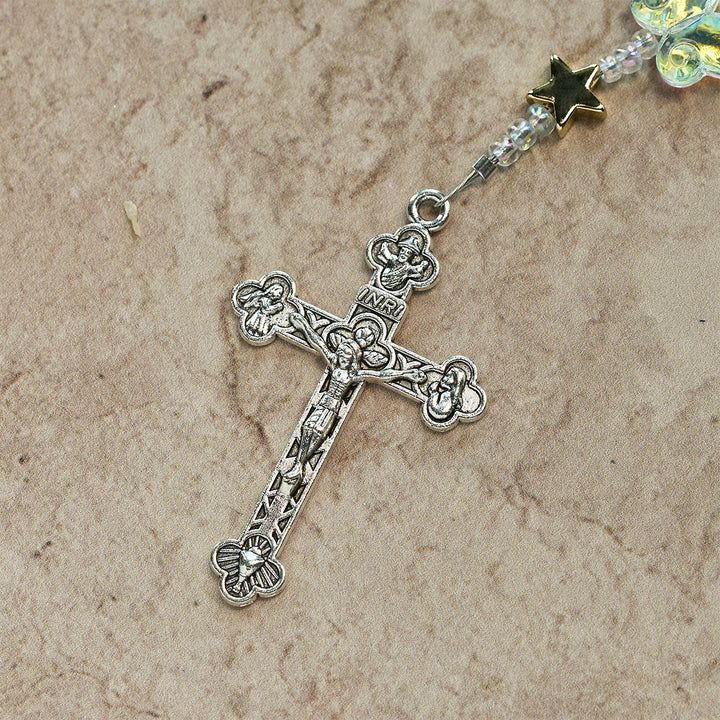 Christianartworkshop Mariposa verde brillante con medalla milagrosa y rosario de animales - image 7