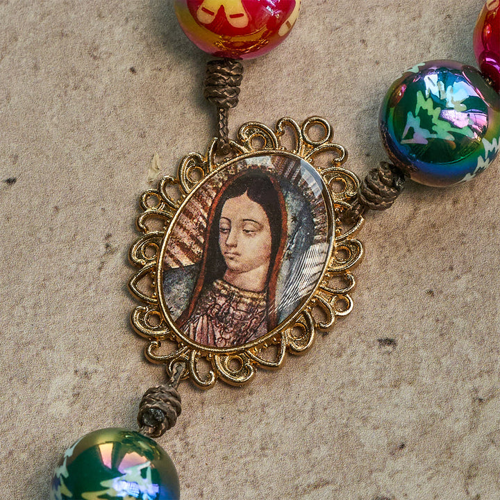 Christianartworkshop Regalo de Navidad: Rosario de bolsillo navideño con cuentas rojas y verdes: Reza en cualquier lugar y en cualquier momento. - image 14