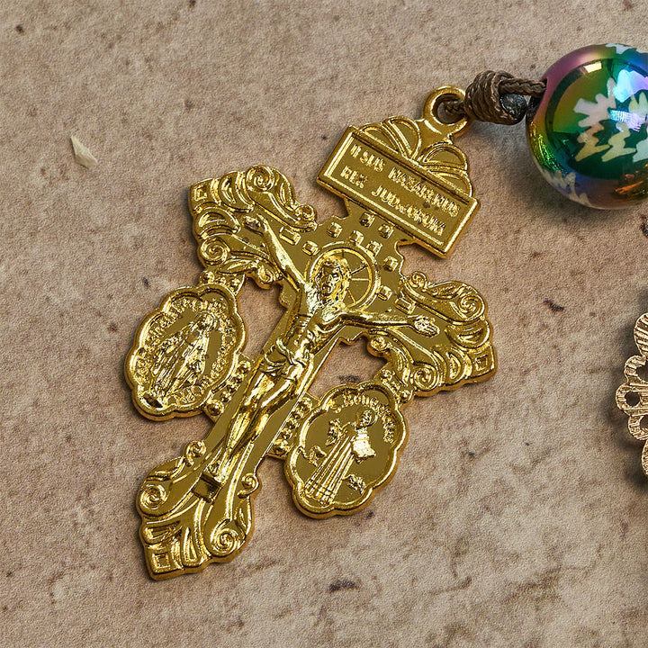 Christianartworkshop Regalo de Navidad: Rosario de bolsillo navideño con cuentas rojas y verdes: Reza en cualquier lugar y en cualquier momento. - image 15