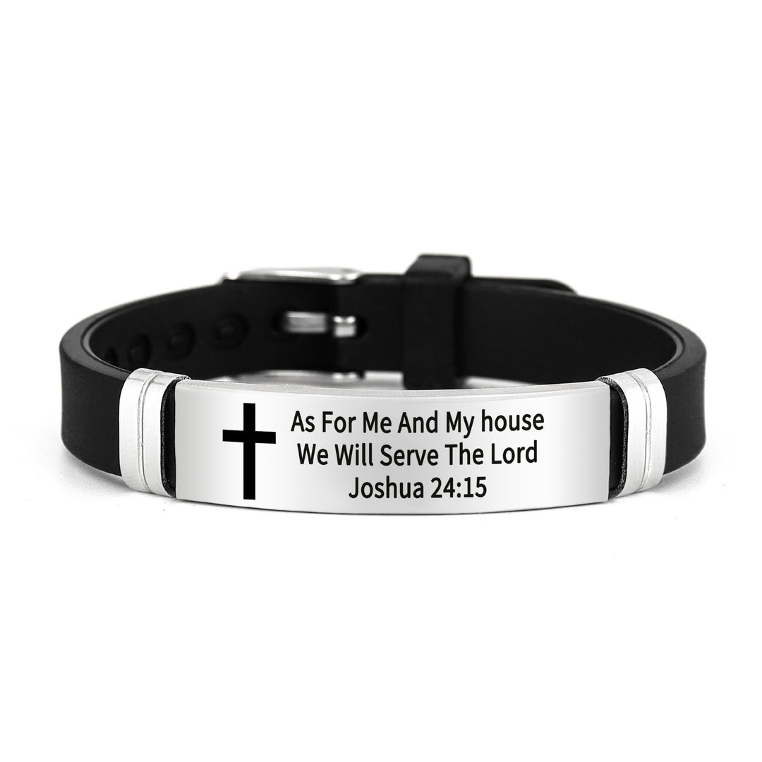 Christianartworkshop Pulsera con cruz motivacional de varios estilos con versículos bíblicos - Plata 24:15 - image 11