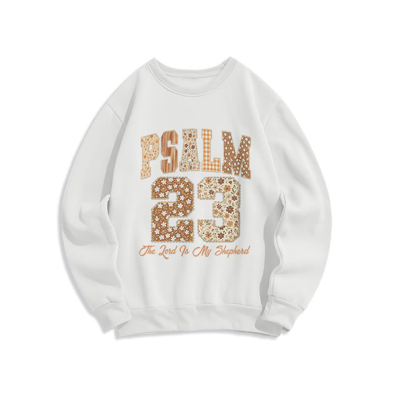 Christianartworkshop Sudadera de poliéster con forro polar y estampado del Salmo 23 de estilo vintage. - Blanco - 2XL - image 0