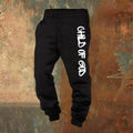 Christianartworkshop Pantalones deportivos con cita "Hijo de Dios" inspirada en la fe y letra en negrita - Negro - 2XL - image 0