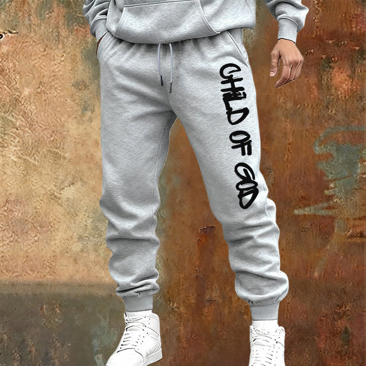 Christianartworkshop Pantalones deportivos con cita "Hijo de Dios" inspirada en la fe y letra en negrita - image 9