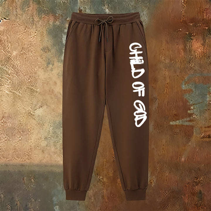 Christianartworkshop Pantalones deportivos con cita "Hijo de Dios" inspirada en la fe y letra en negrita - image 18