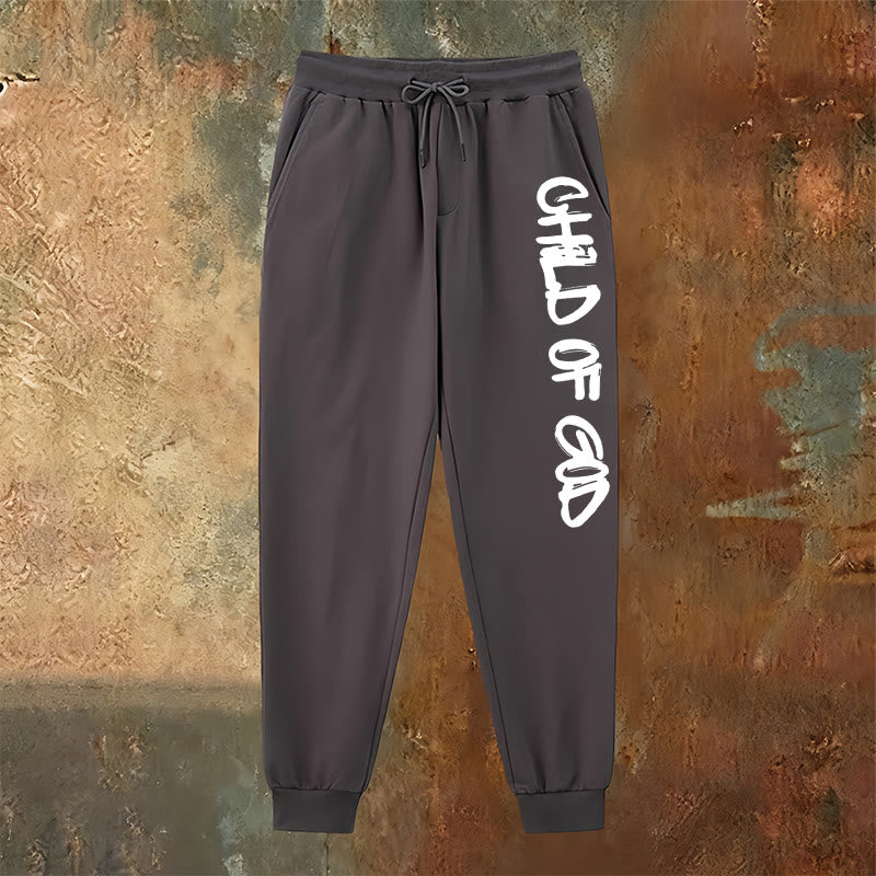 Christianartworkshop Pantalones deportivos con cita "Hijo de Dios" inspirada en la fe y letra en negrita - image 22