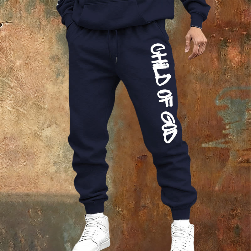 Christianartworkshop Pantalones deportivos con cita "Hijo de Dios" inspirada en la fe y letra en negrita - image 5