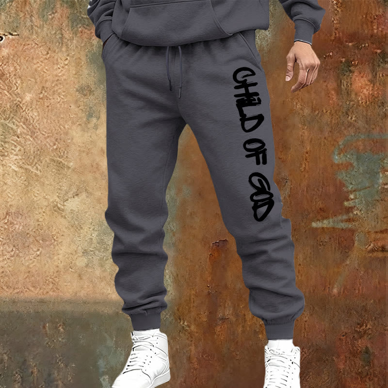 Christianartworkshop Pantalones deportivos con cita "Hijo de Dios" inspirada en la fe y letra en negrita - image 13