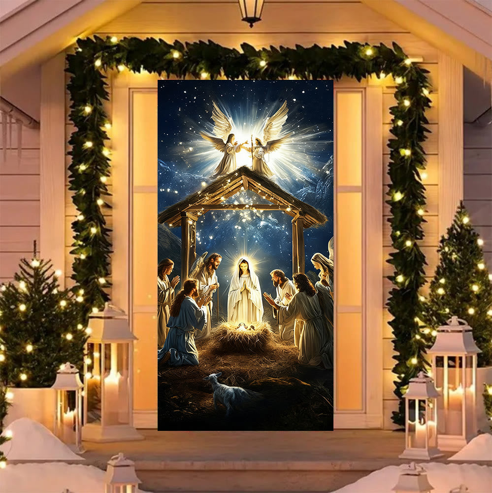 Christianartworkshop Cortina luminosa de la Natividad Angélica: Fe navideña y presencia celestial - image 4