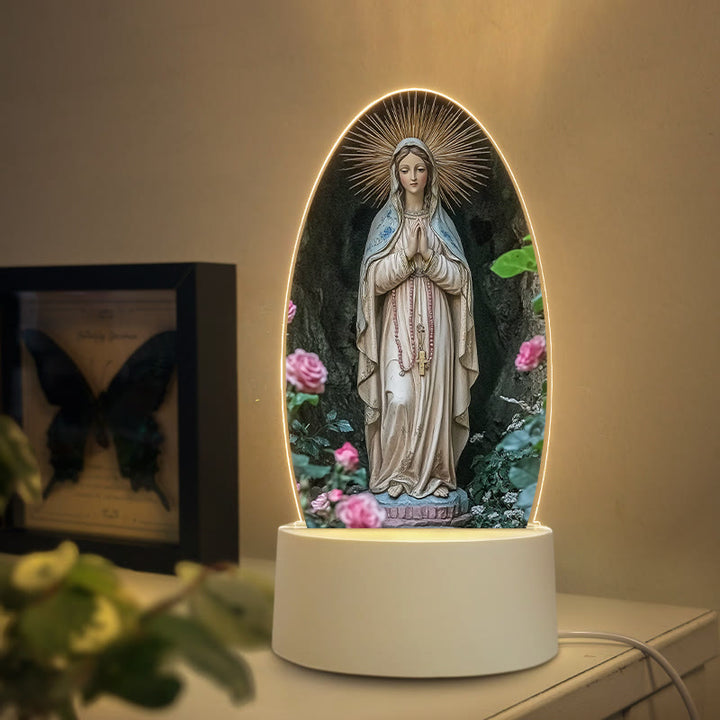 Christianartworkshop Lámpara de noche elegante con forma de la Virgen María: Gracia divina y elegancia para el hogar. - F - image 5