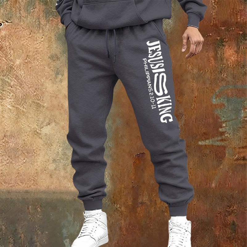 Christianartworkshop Pantalones deportivos con la inscripción "Jesús es Rey" de la colección Worship & Street: Kingdom Street Limited - image 13