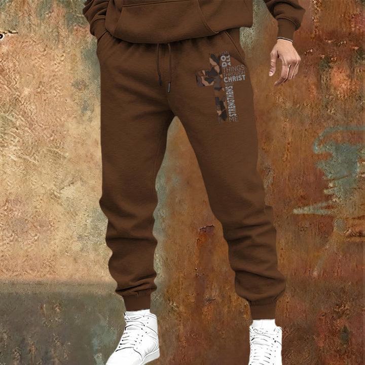 Christianartworkshop Pantalones deportivos con estampado de camuflaje y cruz, edición Discípulo Filipenses 4:13 - image 17