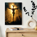 Christianartworkshop Láminas de arte diarias sobre la crucifixión: un recordatorio constante de devoción para hogares creyentes. - Cuadro en lienzo enmarcado - 13,77"*19,58"*0,7''/35*50*1,8 cm - image 0