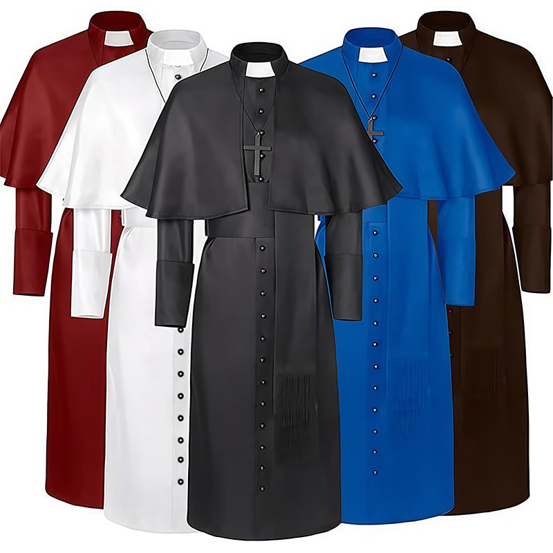 Christianartworkshop Sotana ceremonial romana multicolor: estética sacerdotal medieval - image 1
