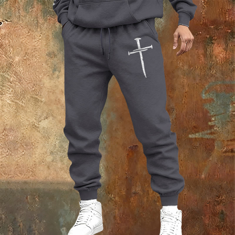 Christianartworkshop Pantalones deportivos con cruz de espada: Fe con estilo para los momentos cotidianos. - image 1