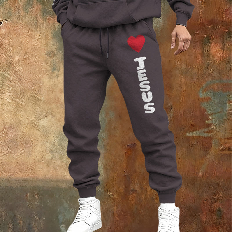 Christianartworkshop Pantalones deportivos Corazón para Jesús: Ropa de uso diario con afecto fiel. - image 9