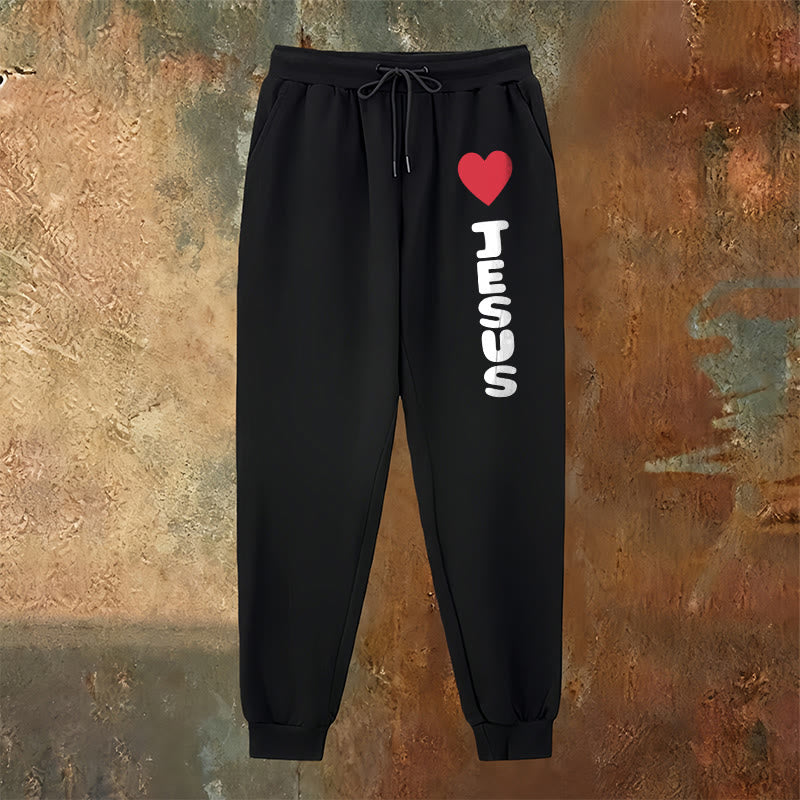 Christianartworkshop Pantalones deportivos Corazón para Jesús: Ropa de uso diario con afecto fiel. - image 18