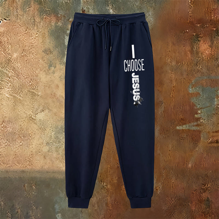 Christianartworkshop Pantalones deportivos "Elijo a Jesús": para usar a diario con un compromiso fiel. - image 2