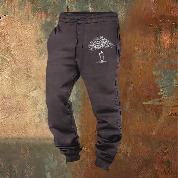 Christianartworkshop Pantalones deportivos Good Shepherd Faith: para uso diario con un toque espiritual. - Gris oscuro - 2XL - image 20