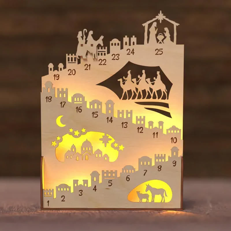Christianartworkshop Calendario de Adviento de la Natividad: Un viaje de fe y esperanza navideña - Luz cálida - image 0