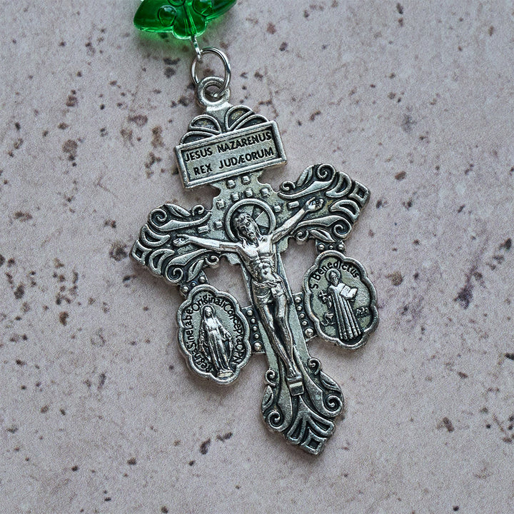 Christianartworkshop Regalo de Navidad: Rosario del Árbol de Navidad Bendito con Cuentas de Mariposa de Cristal - image 14