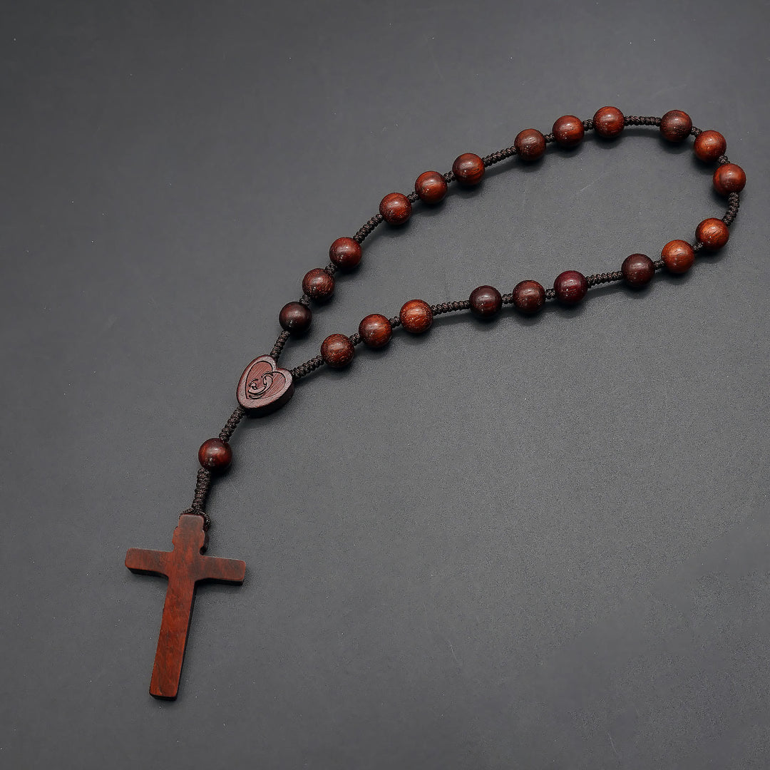 Christianartworkshop Rosario de bolsillo de sándalo rojo: devoción y solidez terrenal. - image 2