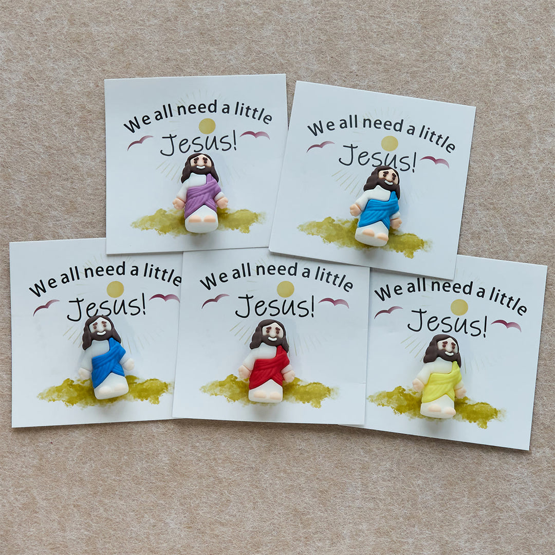 Christianartworkshop Mini figura de Jesús con tarjeta: Todos necesitamos un pequeño Jesús - 50 piezas/juego - image 0