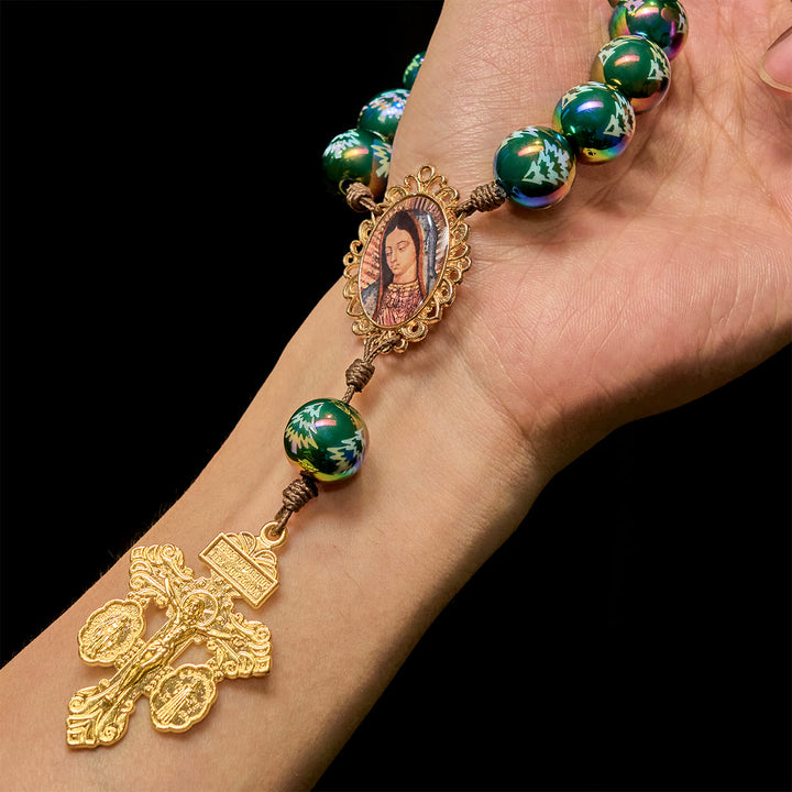 Christianartworkshop Regalo de Navidad: Rosario de bolsillo navideño con cuentas rojas y verdes: Reza en cualquier lugar y en cualquier momento. - image 26