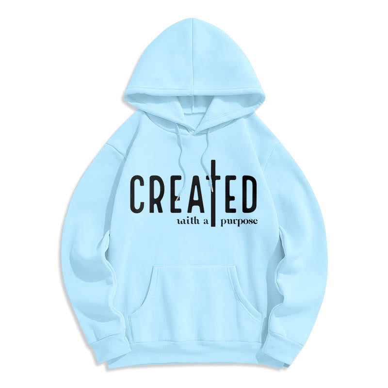 Christianartworkshop Sudadera con capucha de poliéster forrada de felpa, creada con un propósito. - Azul - 2XL - image 0