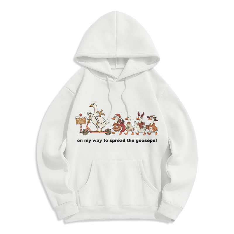 Christianartworkshop Sudadera con capucha de poliéster forrada de felpa con diseño navideño de fe divertida: un juego de palabras con góspel para salidas informales. - Blanco - 2XL - image 4