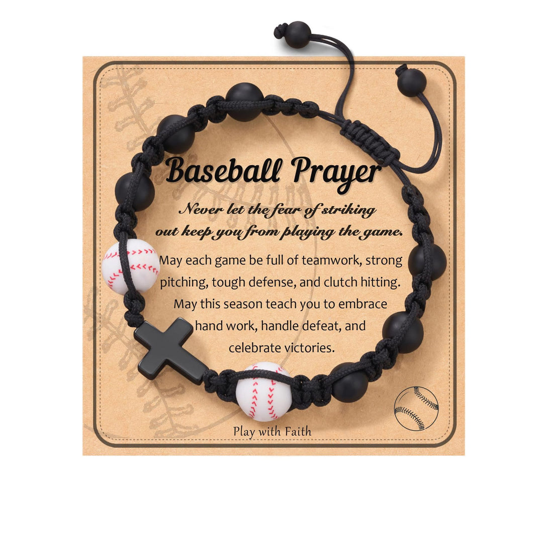Christianartworkshop Pulsera de la fe con temática deportiva: Tarjeta con mensaje sincero para uso diario. - Béisbol-Oración - image 7
