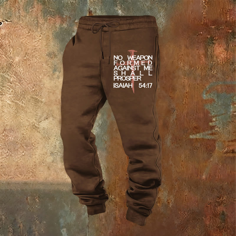 Christianartworkshop Isaías 54:17 Pantalones deportivos: Compañeros fieles para la rutina diaria - Marrón - 2XL - image 20