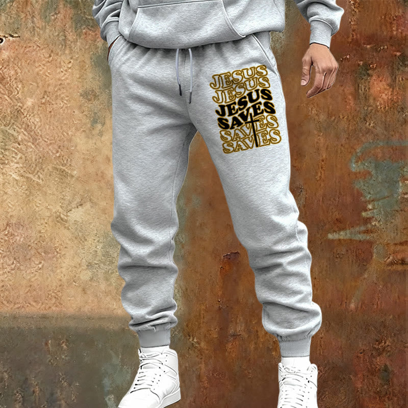 Christianartworkshop Pantalones deportivos de Jesus Saves: Consuelo diario envuelto en devoción - image 1